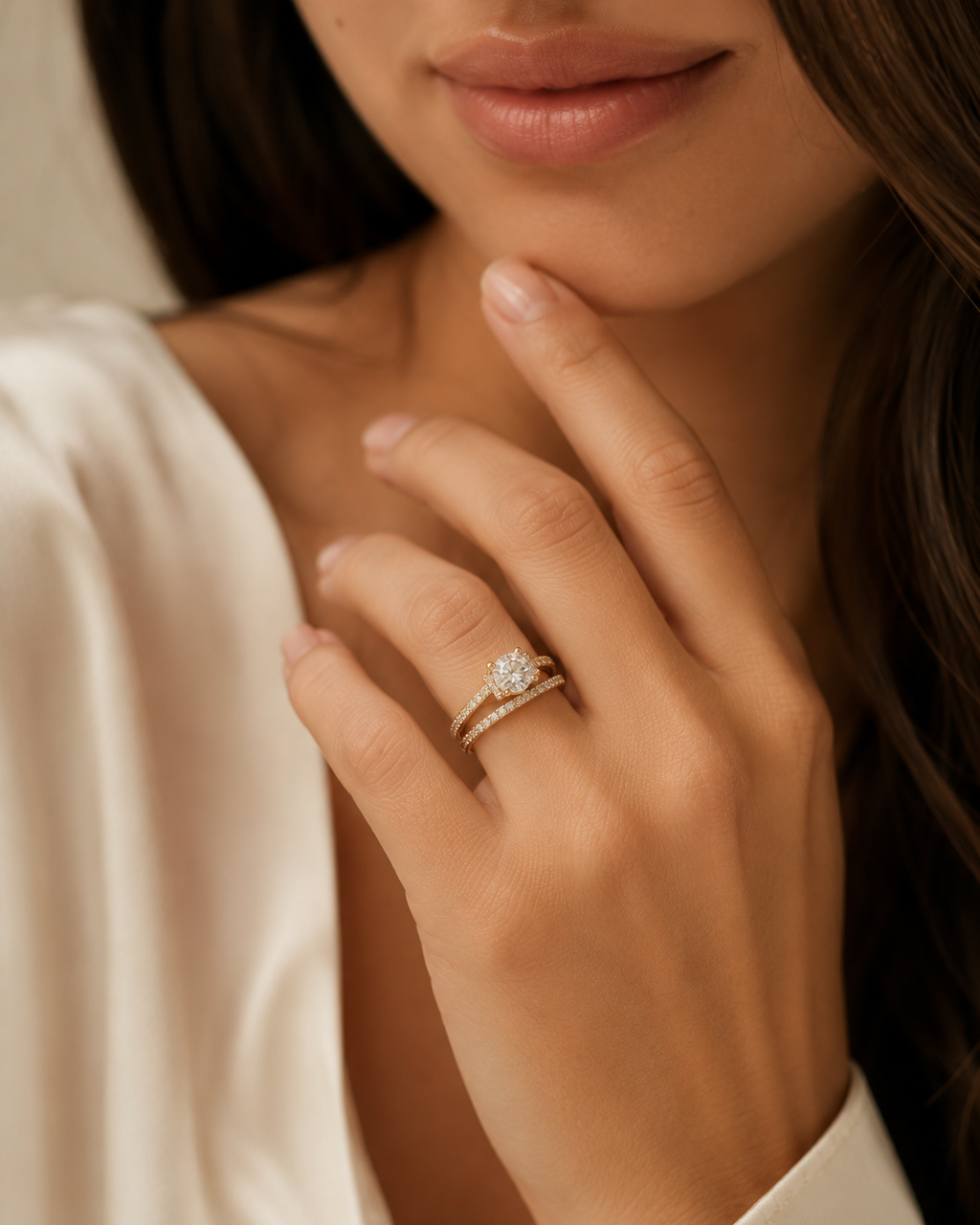 Diamond Bridal Ring Set – 10K/14K Gold