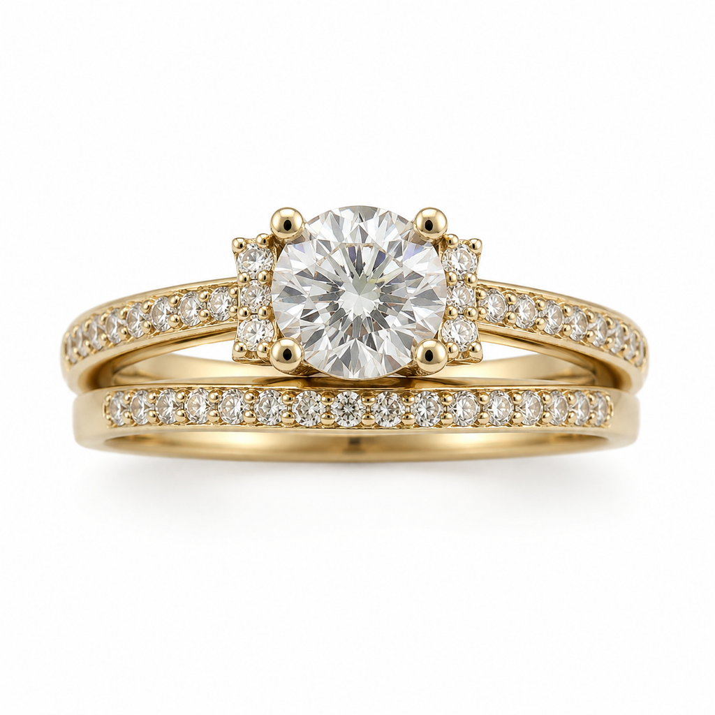 Diamond Bridal Ring Set – 10K/14K Gold