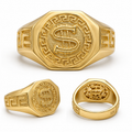 Anillo Sello Monograma “$” – Oro 10K
