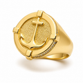 Nautical Ring Anchor – 10K Yellow Gold