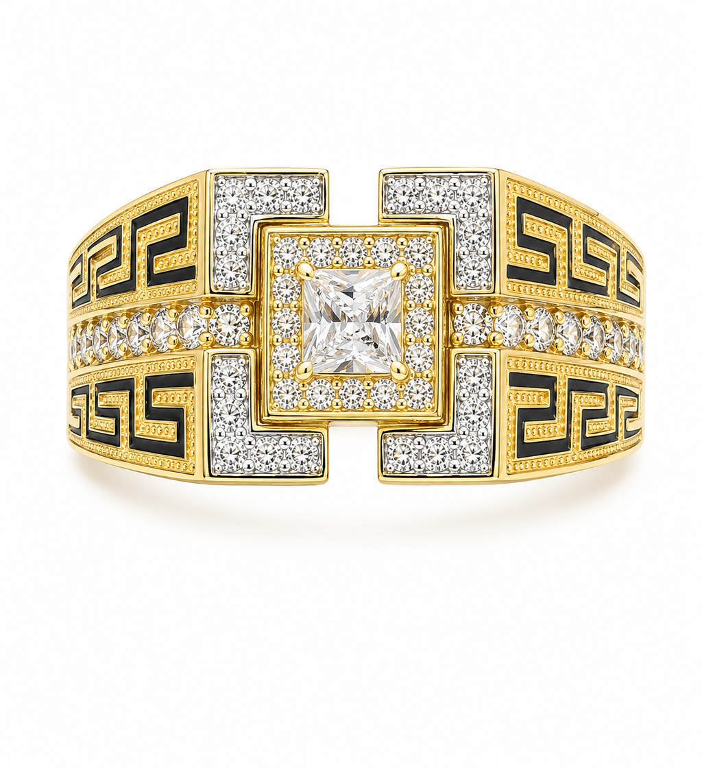 Men’s Greek Key Ring – 10K Gold