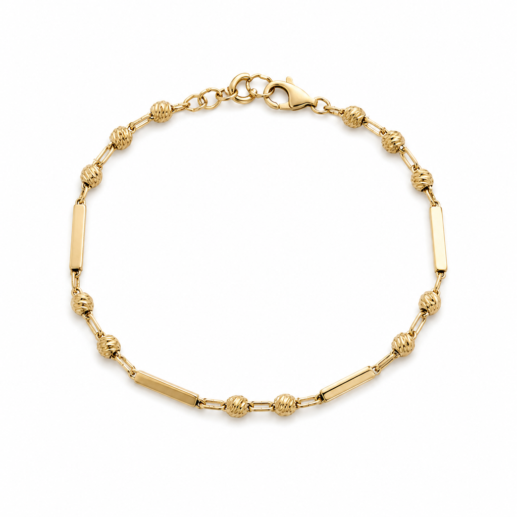 Orbit Bar Bracelet 14K