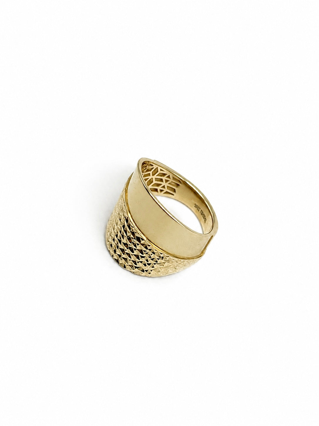 Textured Gold Statement Ring
