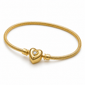 Heart Slider Pandora Bracelet 10k Gold