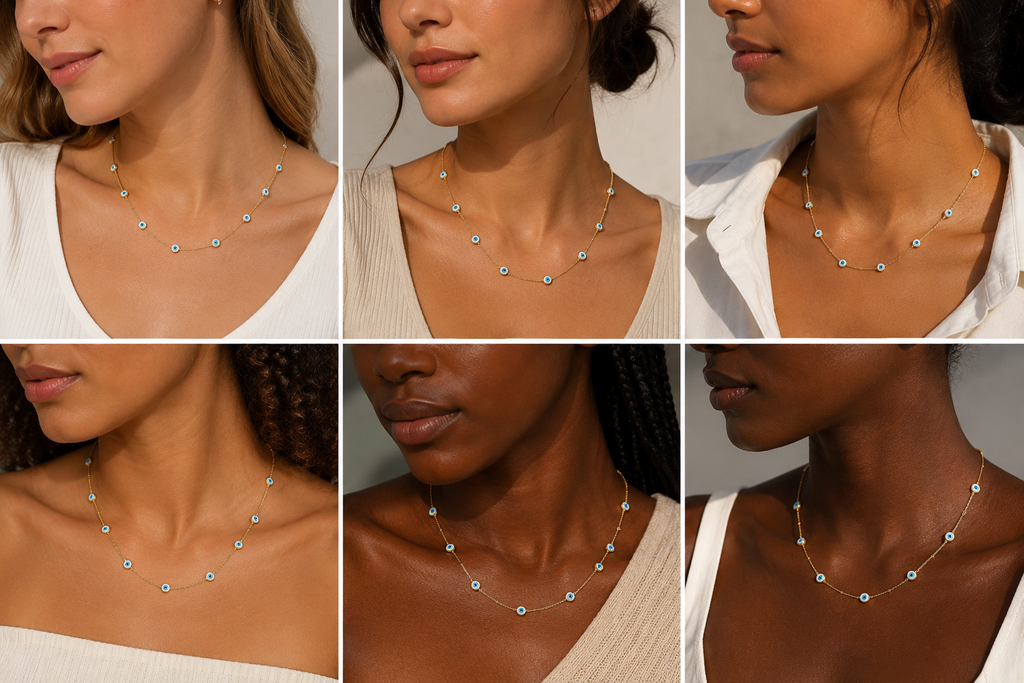 Evil Eye Station Necklace