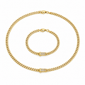 10K Gold Monaco Chain Set