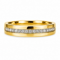 Gold Diamond-Cut Band Ring