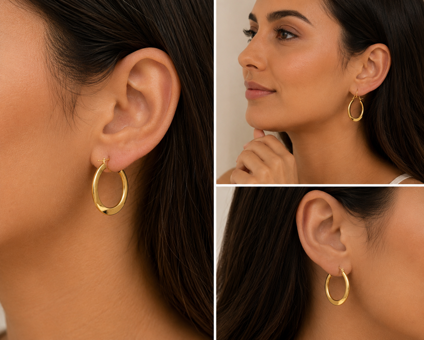 Classic Oval Hoop Earrings