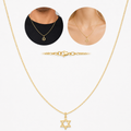 Gold Star of David Necklace