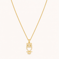 Gold Owl Pendant Necklace