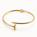 Gold Nail Bangle Bracelet
