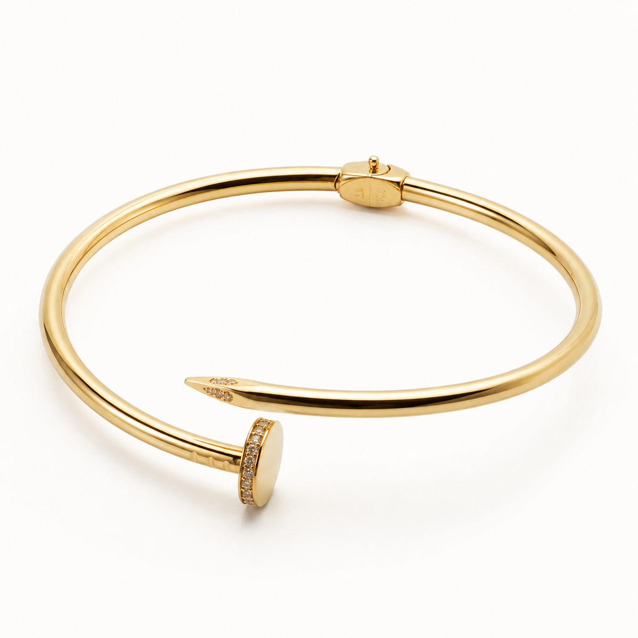 Gold Nail Bangle Bracelet
