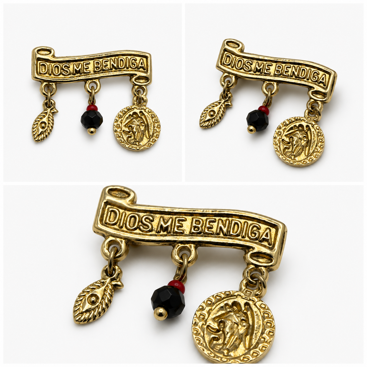 Dios Me Bendiga Gold Charm