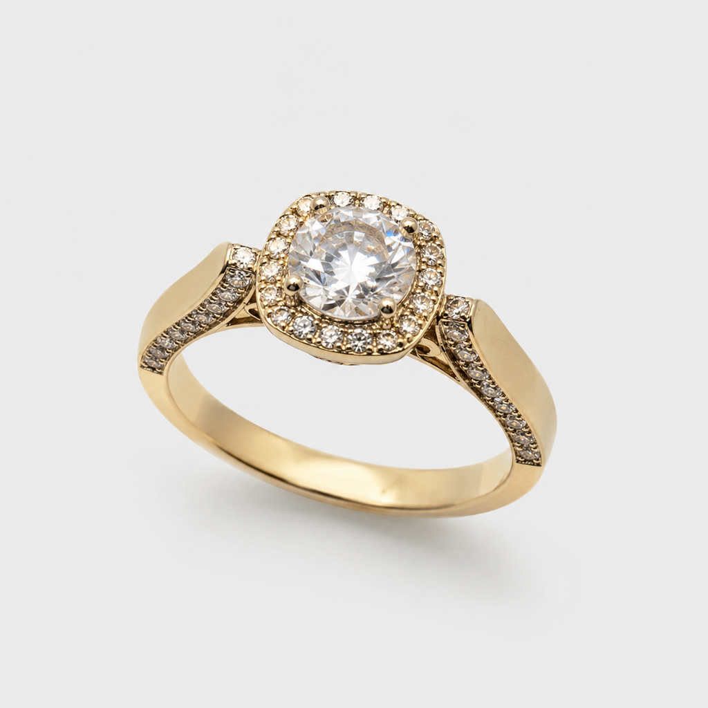 Halo Diamond Ring – Timeless Sparkle