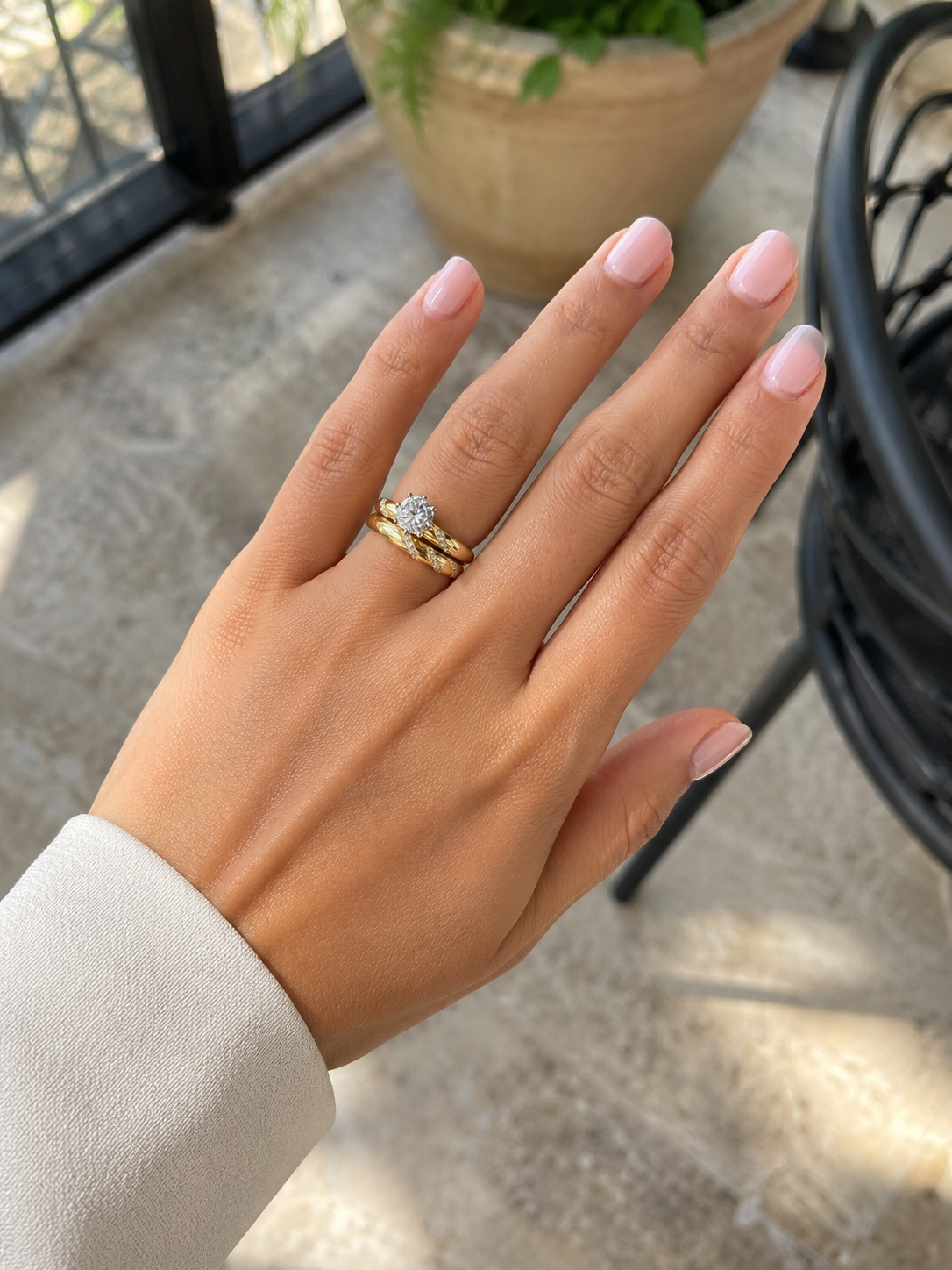 Twisted Diamond Bridal Ring Set