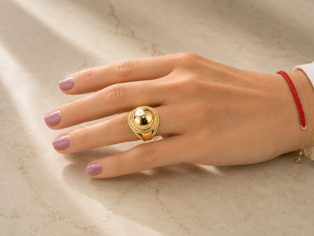 Dome Halo Ring