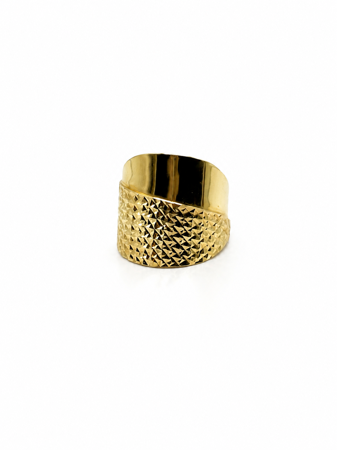 Textured Gold Statement Ring